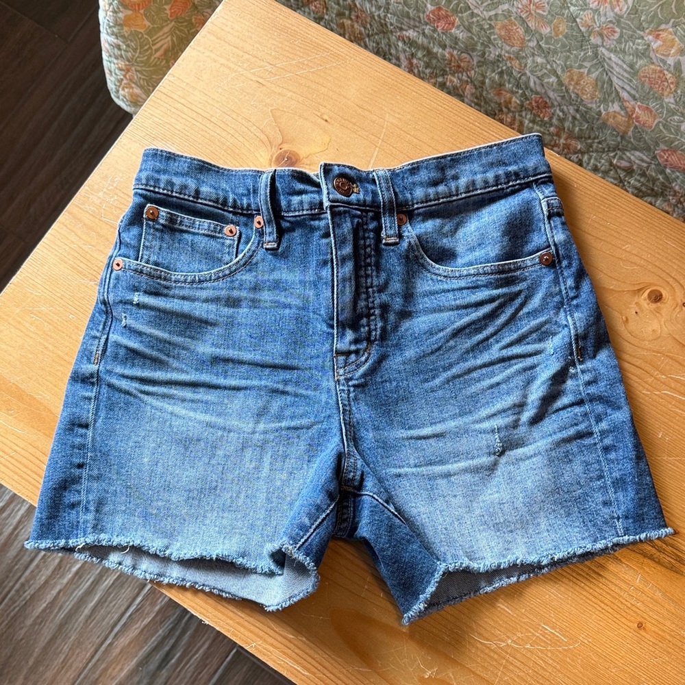 Madewell high rise denim shorts